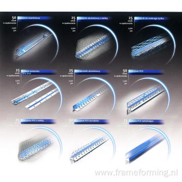 Building material metal stud and track metal furring channel sizes